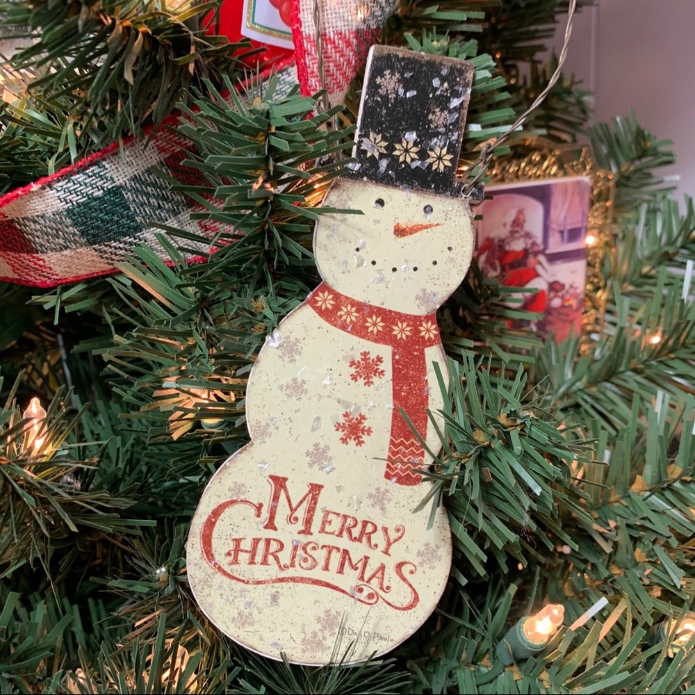 Rustic Snowman Ornament